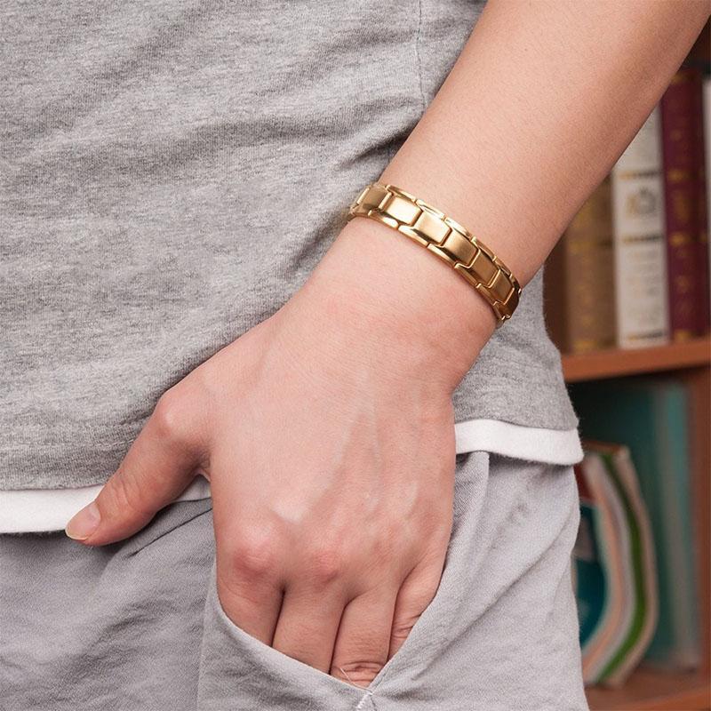 Magnettherapie-Armbänder - Schwarz, Silber, Gold