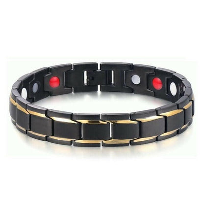 Magnettherapie-Armbänder - Schwarz, Silber, Gold
