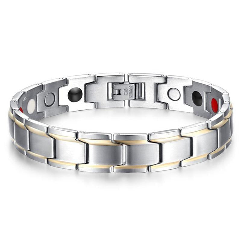 Magnettherapie-Armbänder - Schwarz, Silber, Gold
