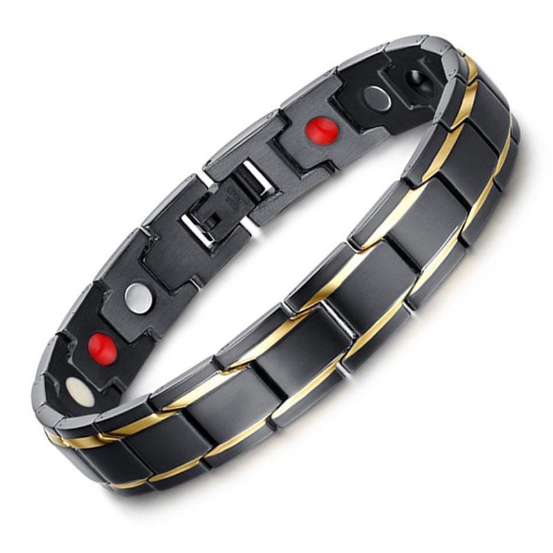Magnettherapie-Armbänder - Schwarz, Silber, Gold