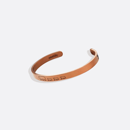 Mama Bear & Her Baby Bears Engraved Cuff Bracelet