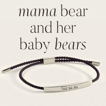 Bracelet d'inspiration Maman Ours et ses Bébés Ours
