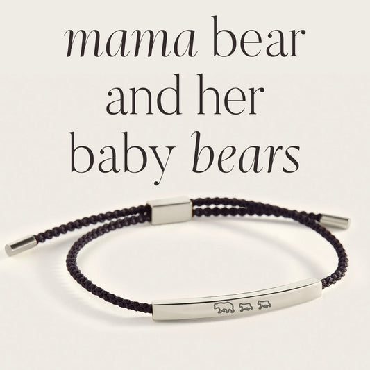 Bracelet d'inspiration Maman Ours et ses Bébés Ours