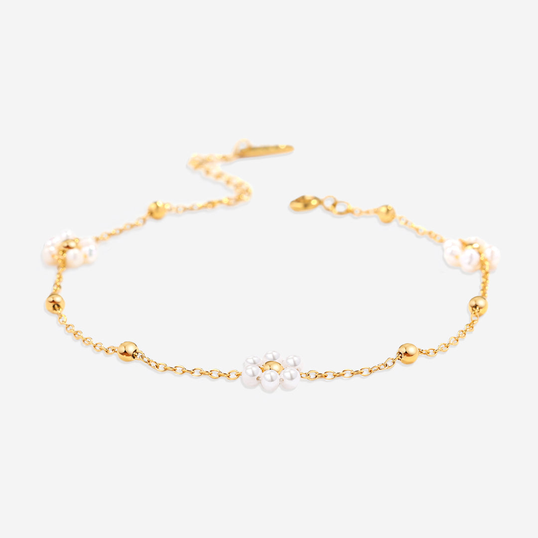 Bracelet de cheville en perles Marguerite
