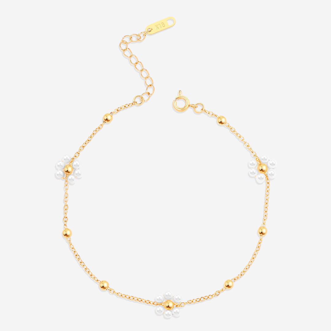 Bracelet de cheville en perles Marguerite