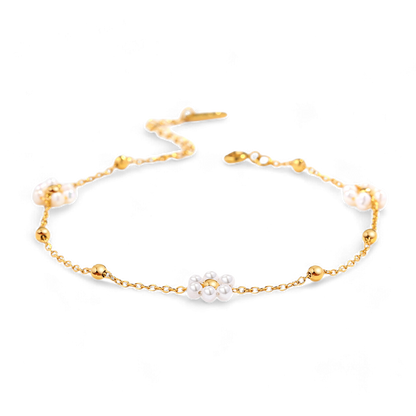 Bracelet de cheville en perles Marguerite