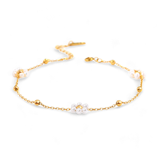 Bracelet de cheville en perles Marguerite