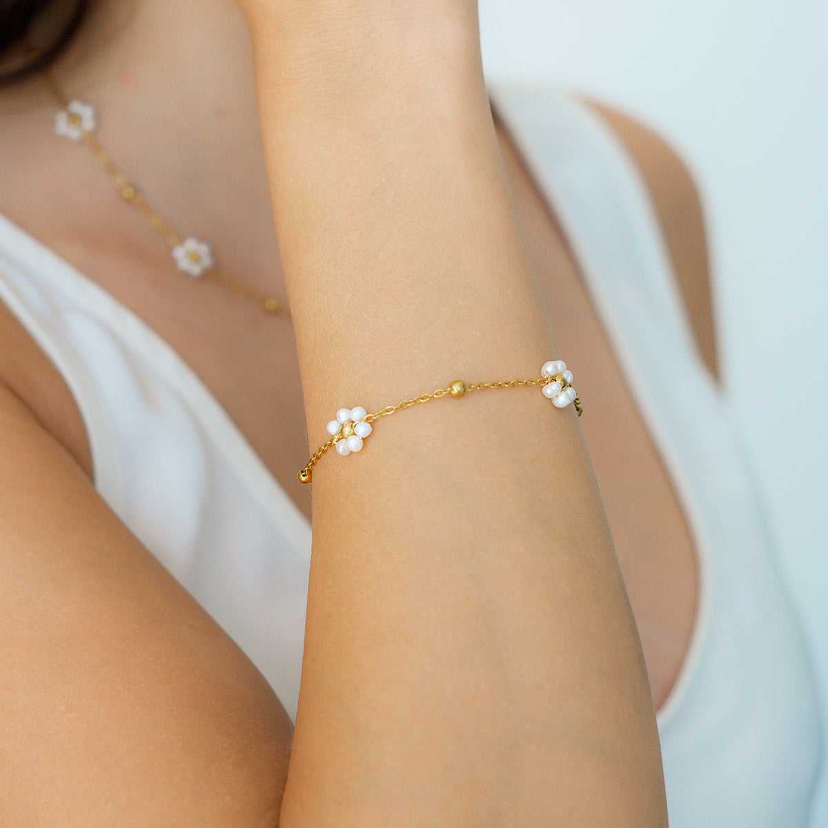 Bracelet de perles Marguerite