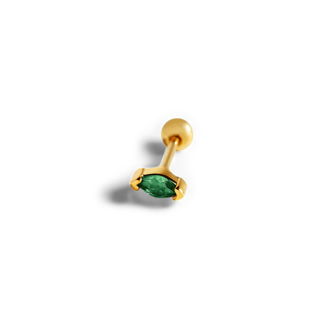 Marquis Gemstone Sleeper Earrings
