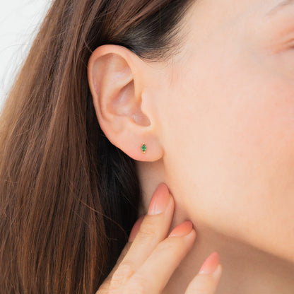 Marquis Gemstone Sleeper Earrings