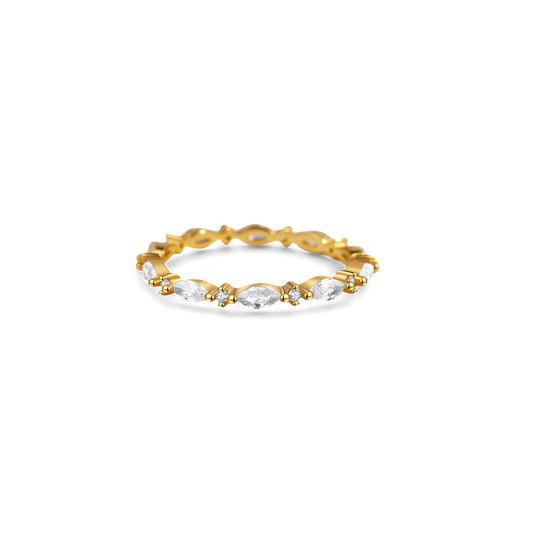 Bague empilable en pierres précieuses Marquis