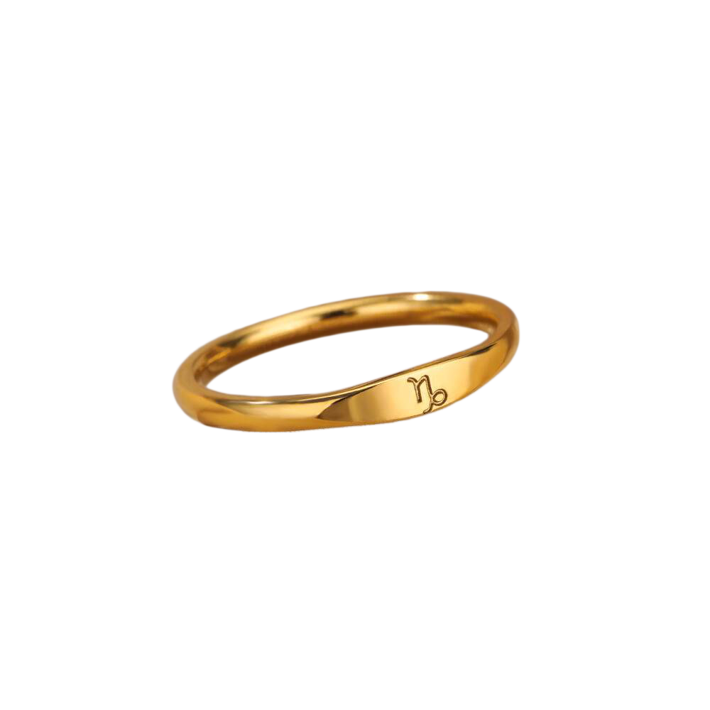 Bague empilable minimaliste Zodiac