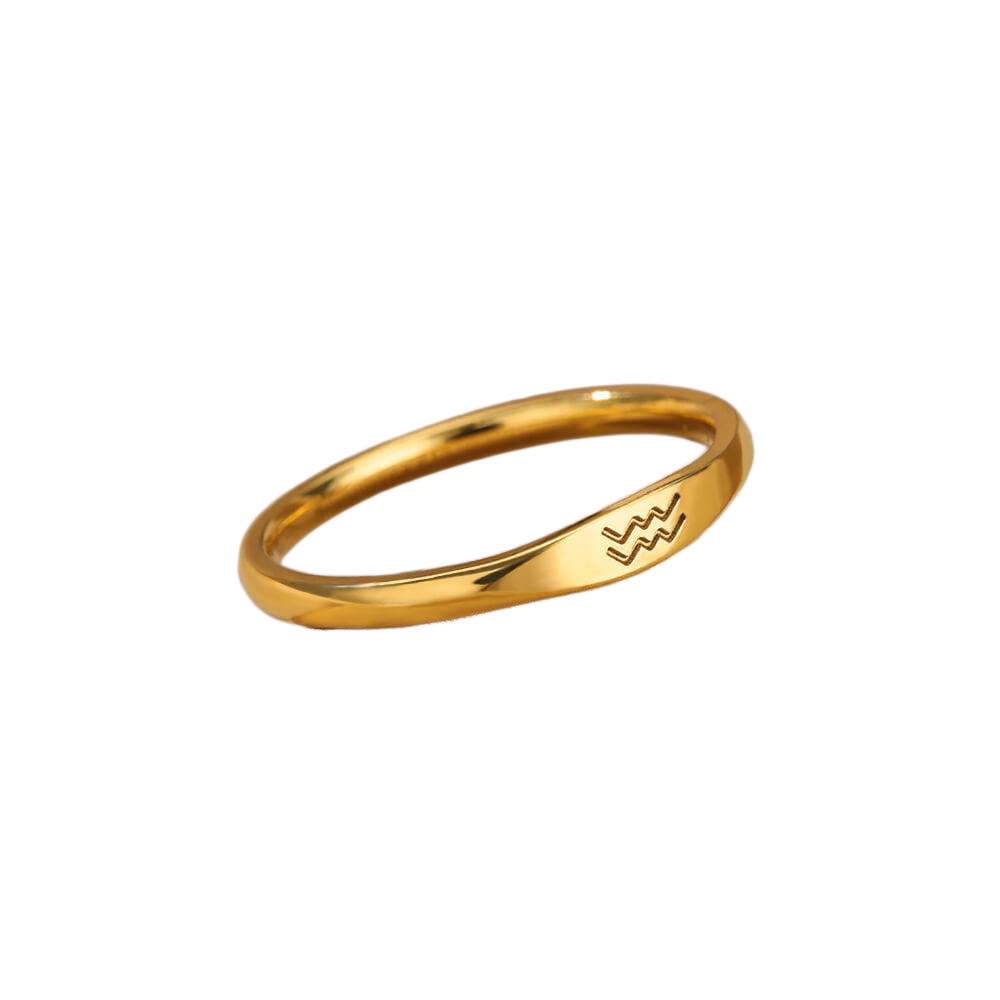 Bague empilable minimaliste Zodiac