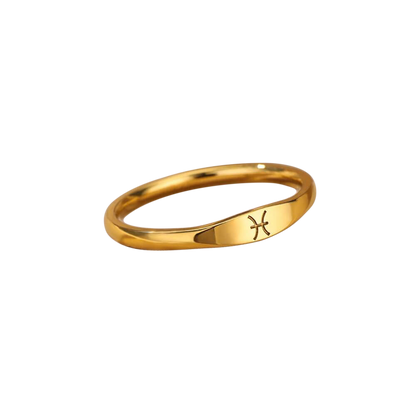 Bague empilable minimaliste Zodiac