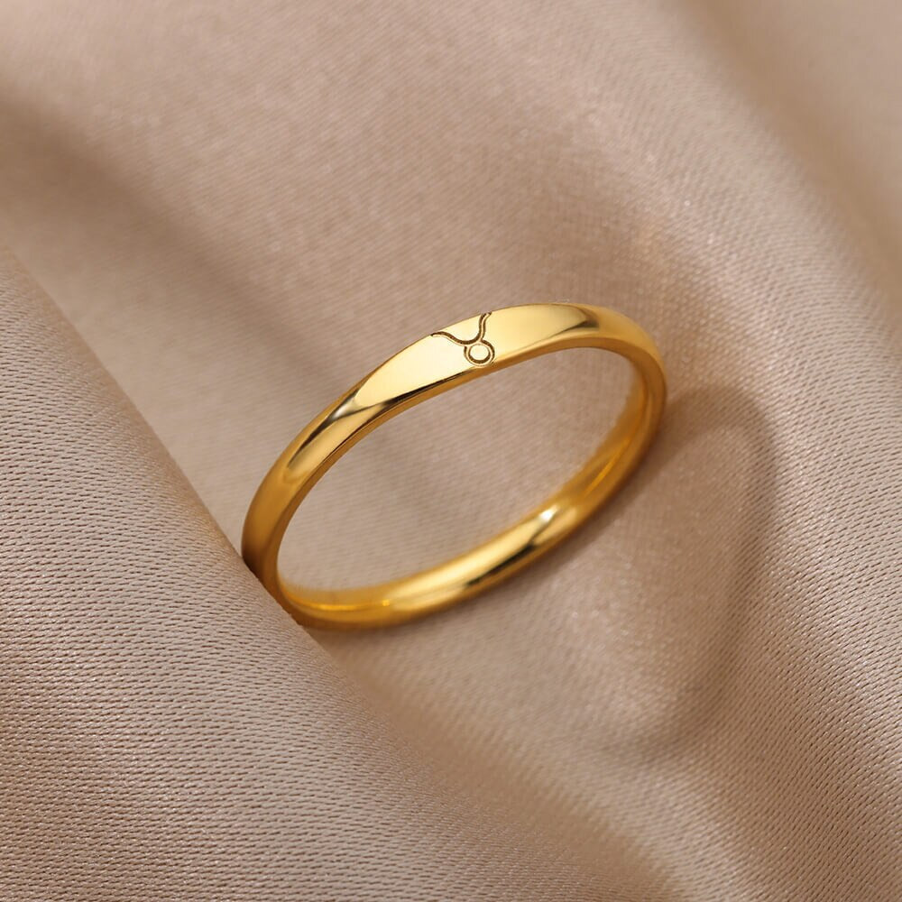 Bague empilable minimaliste Zodiac