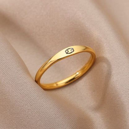 Bague empilable minimaliste Zodiac