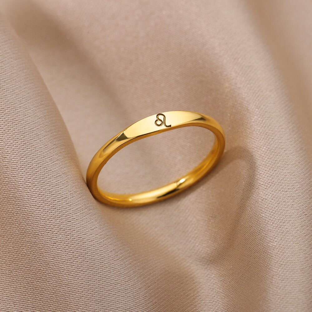 Bague empilable minimaliste Zodiac