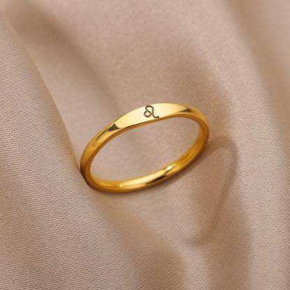 Bague empilable minimaliste Zodiac