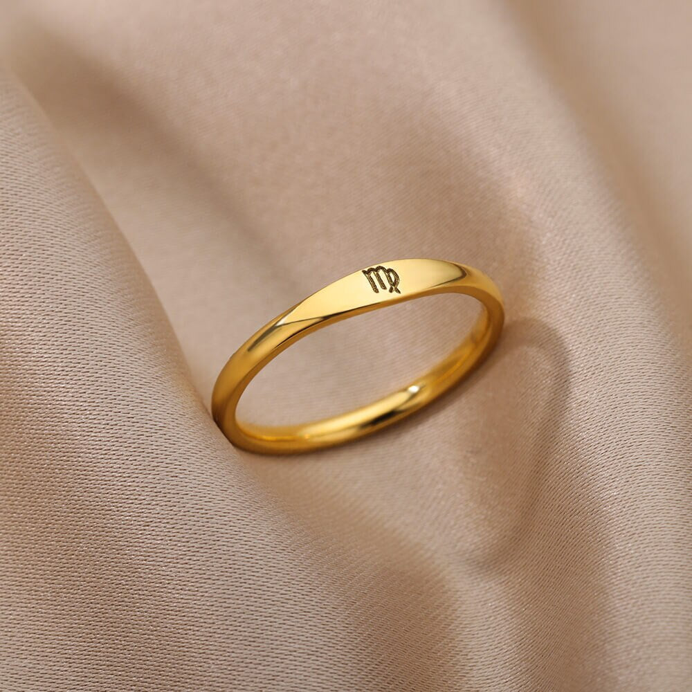 Bague empilable minimaliste Zodiac