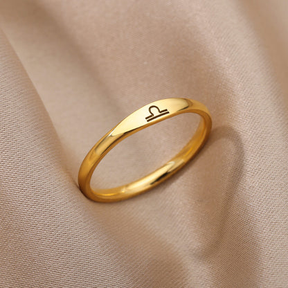 Bague empilable minimaliste Zodiac