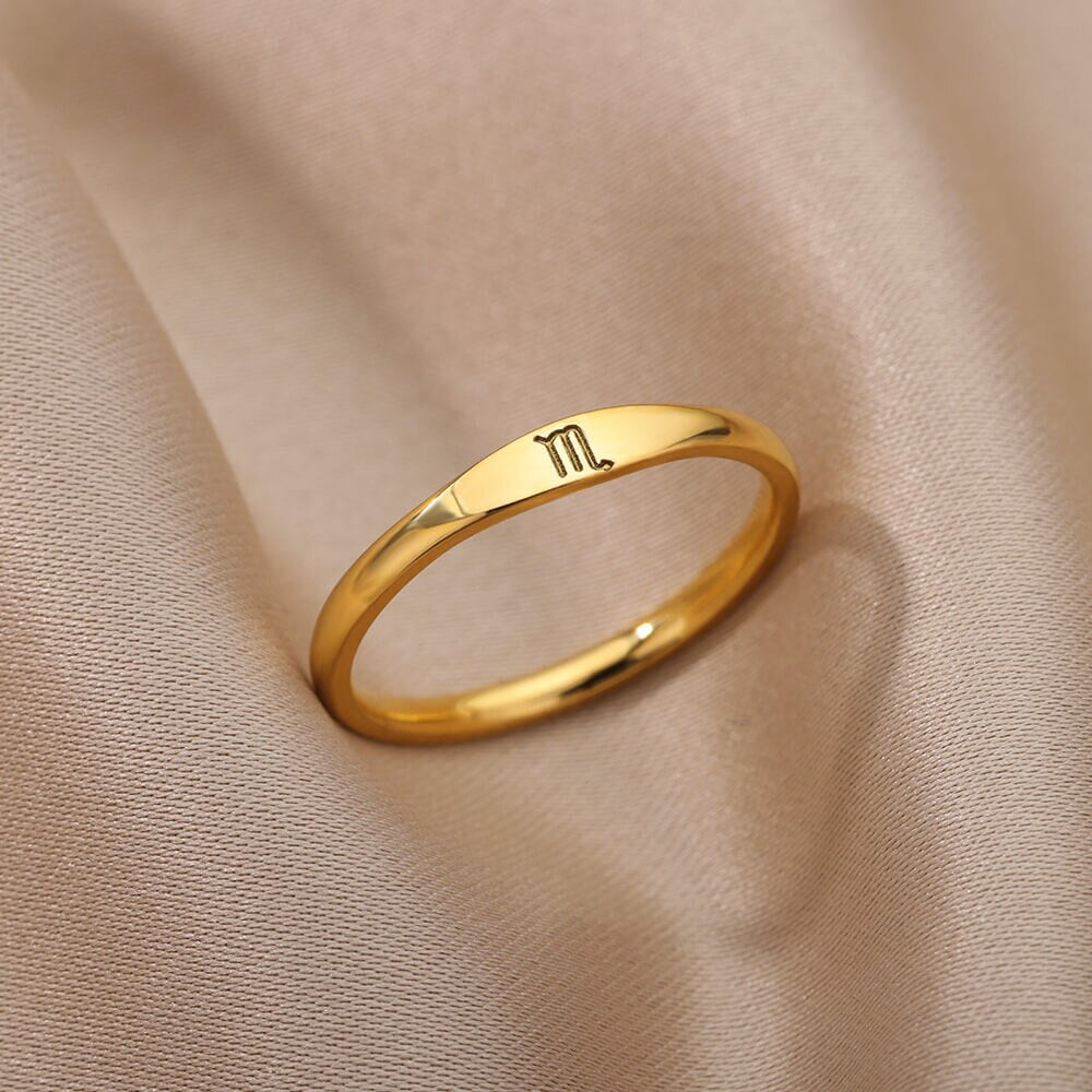 Bague empilable minimaliste Zodiac