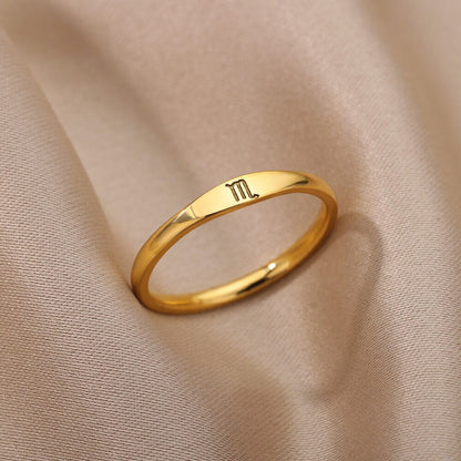 Bague empilable minimaliste Zodiac