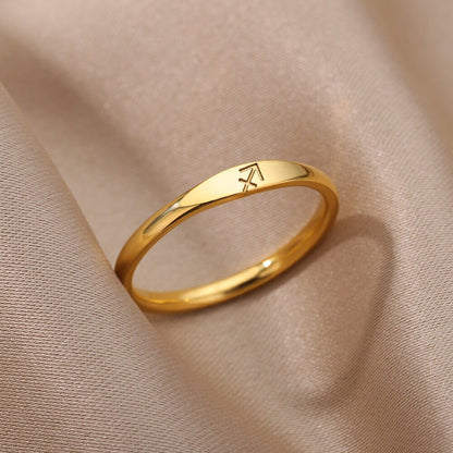 Bague empilable minimaliste Zodiac