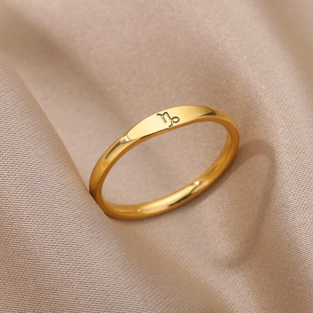 Bague empilable minimaliste Zodiac