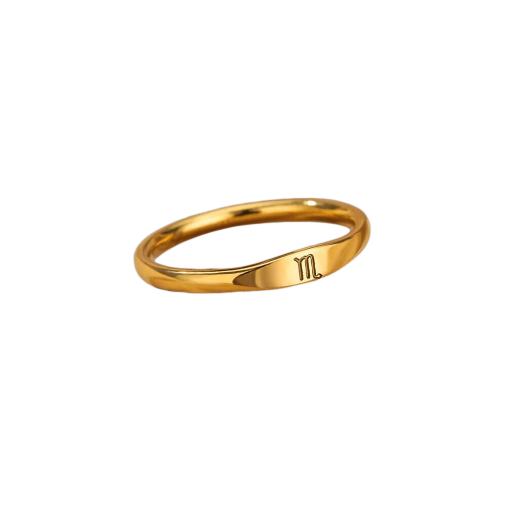Bague empilable minimaliste Zodiac