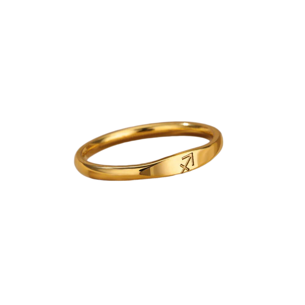 Bague empilable minimaliste Zodiac
