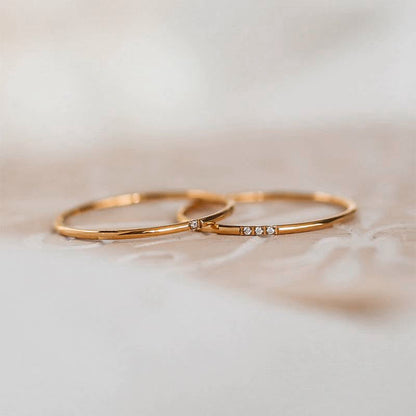 Bague empilable en diamants délicats