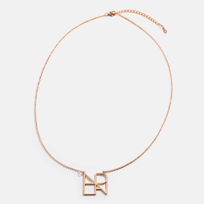 Collier minimaliste avec nom et monogramme