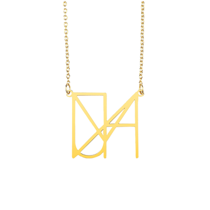 Collier minimaliste avec nom et monogramme