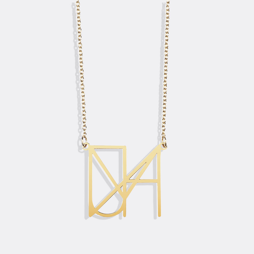 Collier minimaliste avec nom et monogramme