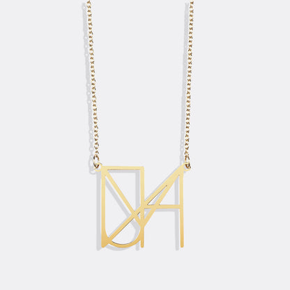 Collier minimaliste avec nom et monogramme