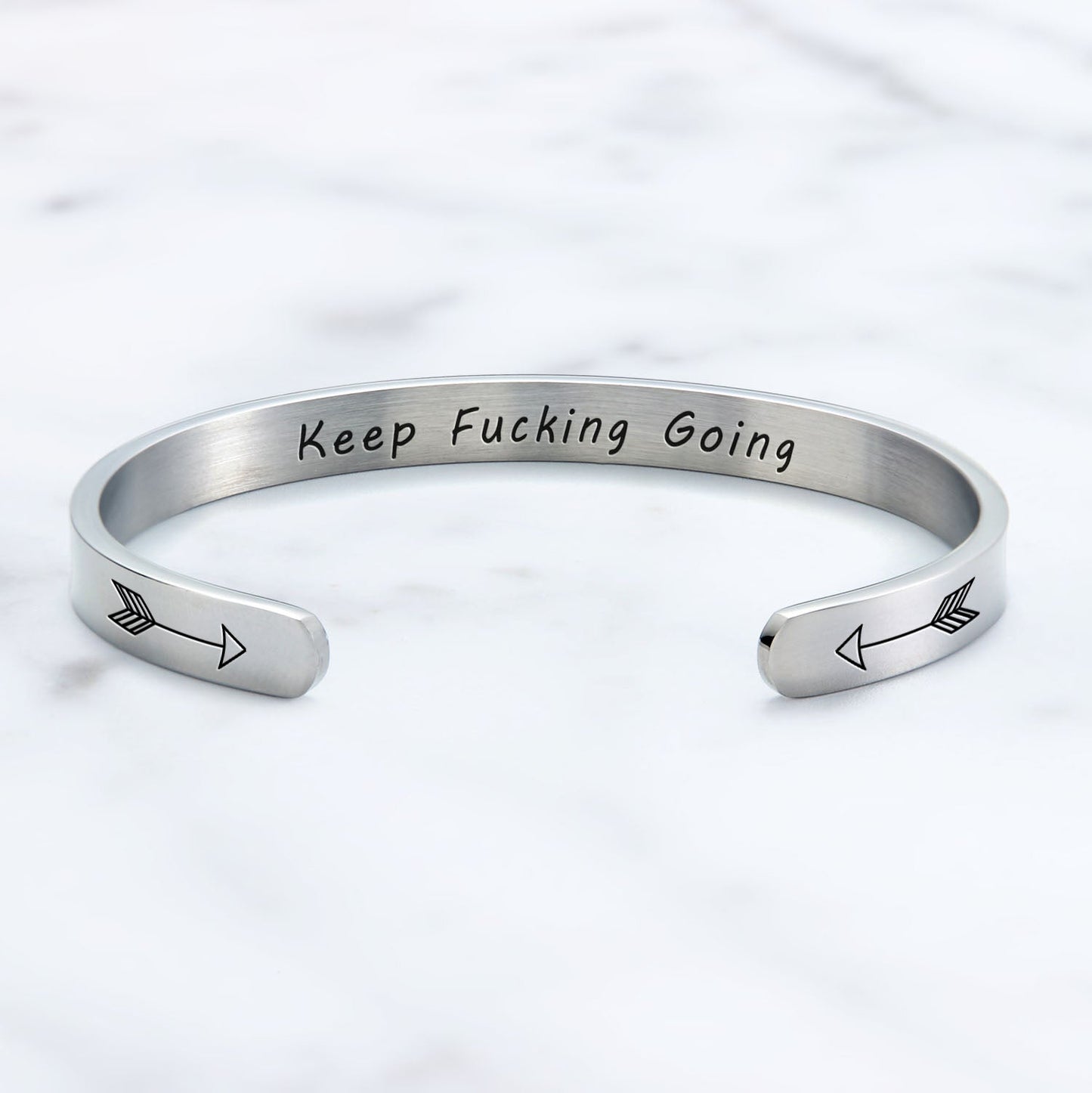 Keep Fucking Going Personalizable Cuff Bracelet