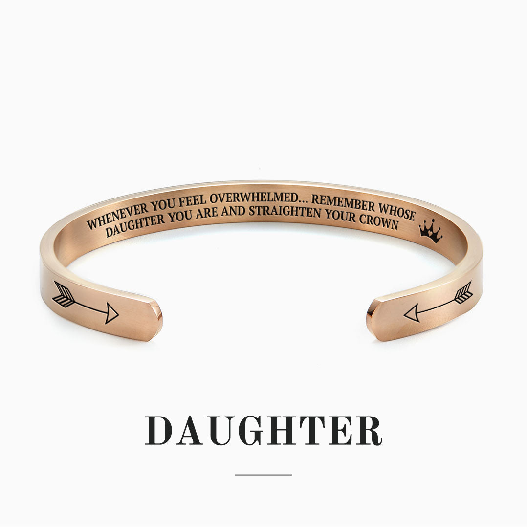 Souviens-toi de qui tu es et redresse ta couronne Bracelet manchette personnalisable 