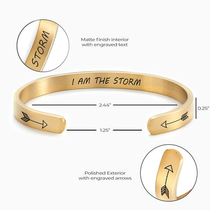 Bracelet manchette Je suis la tempête