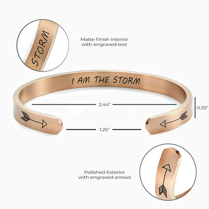 Bracelet manchette Je suis la tempête