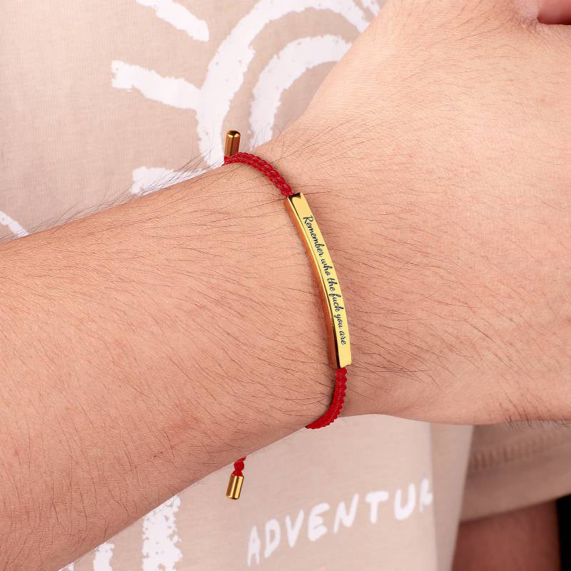 Denken Sie daran, wer zum Teufel Sie sind Inspirierendes Armband