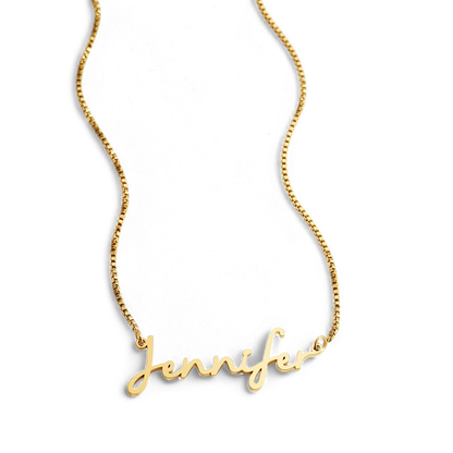 Fairy Name Necklace with Box Chain