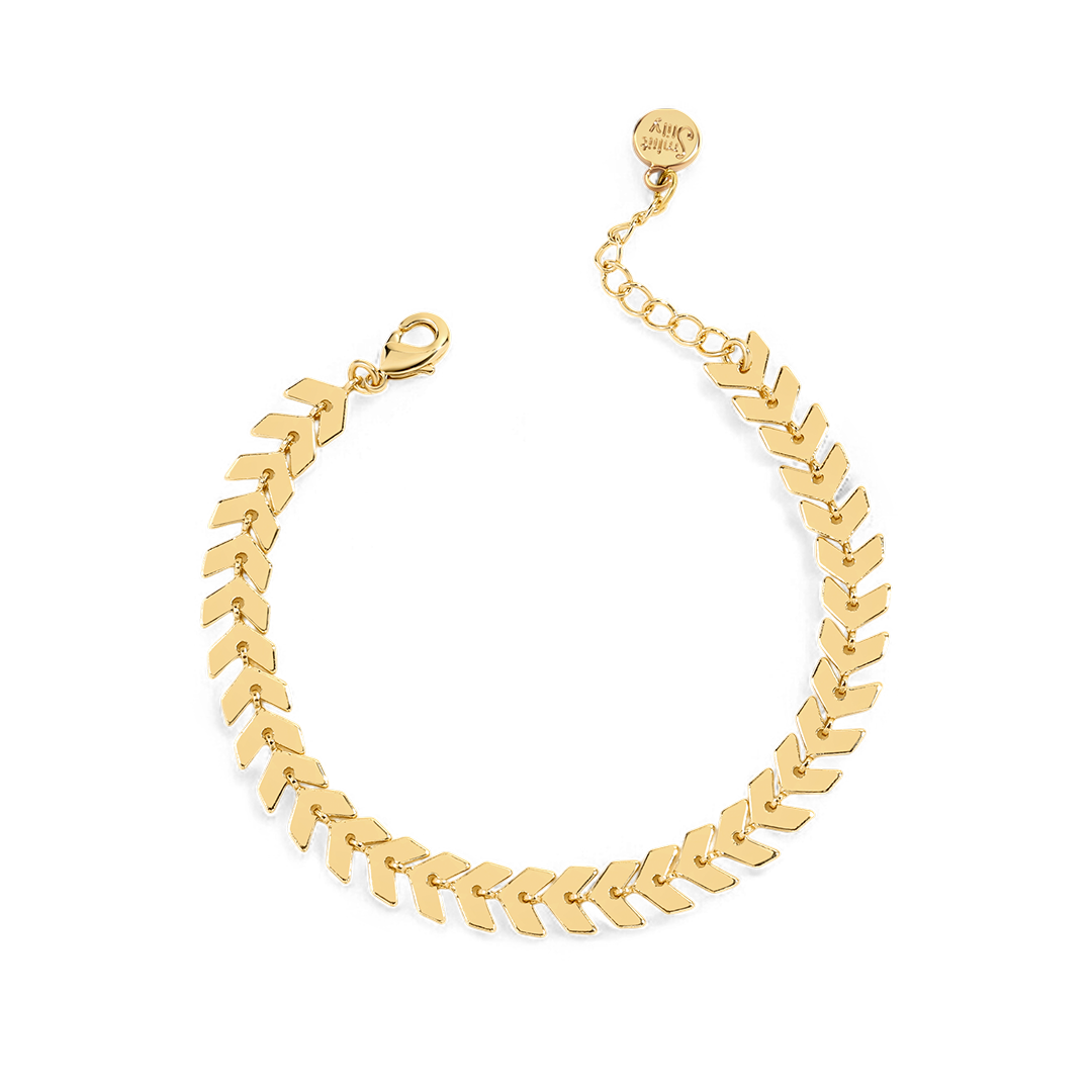 Bracelet chaîne feuille