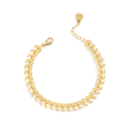Bracelet chaîne feuille
