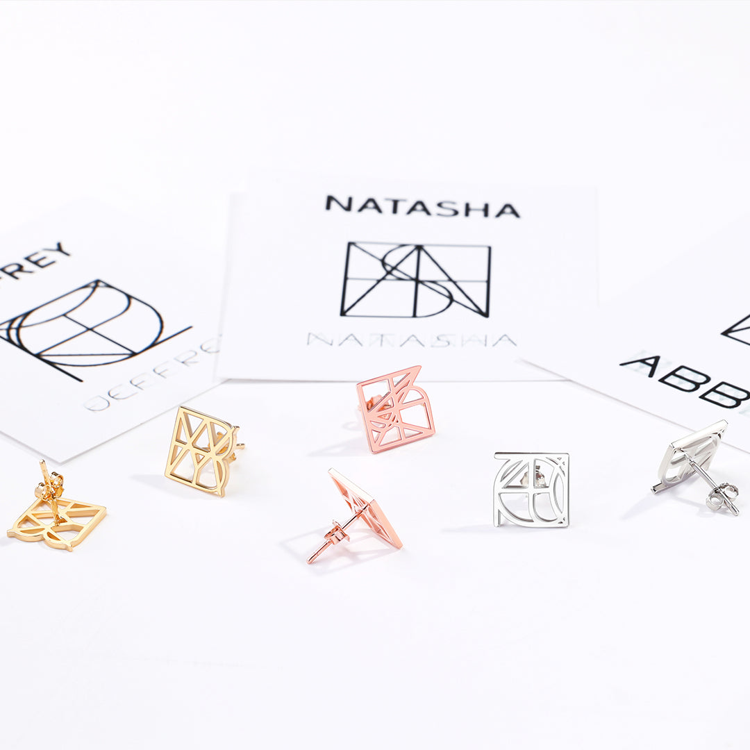 Monogram Name Earrings