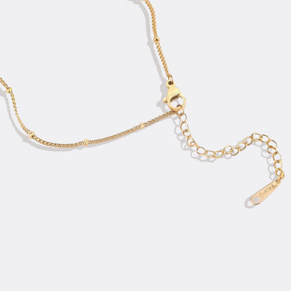 Mother Of Pearl Initial Heart Necklace