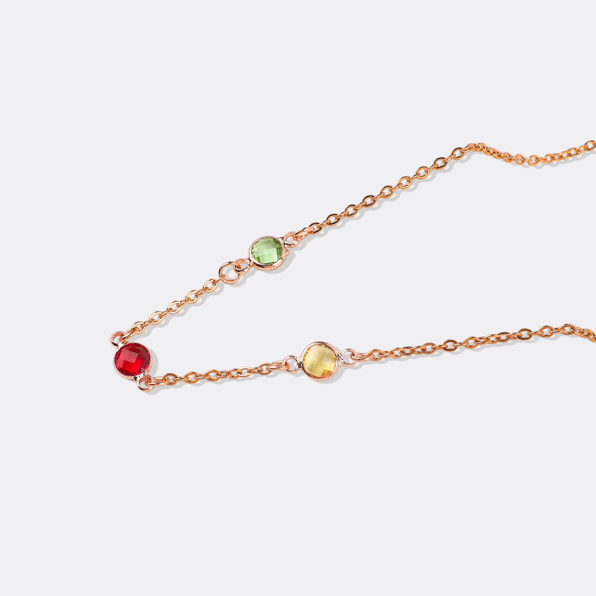 Collier multi-pierres avec pierres de naissance