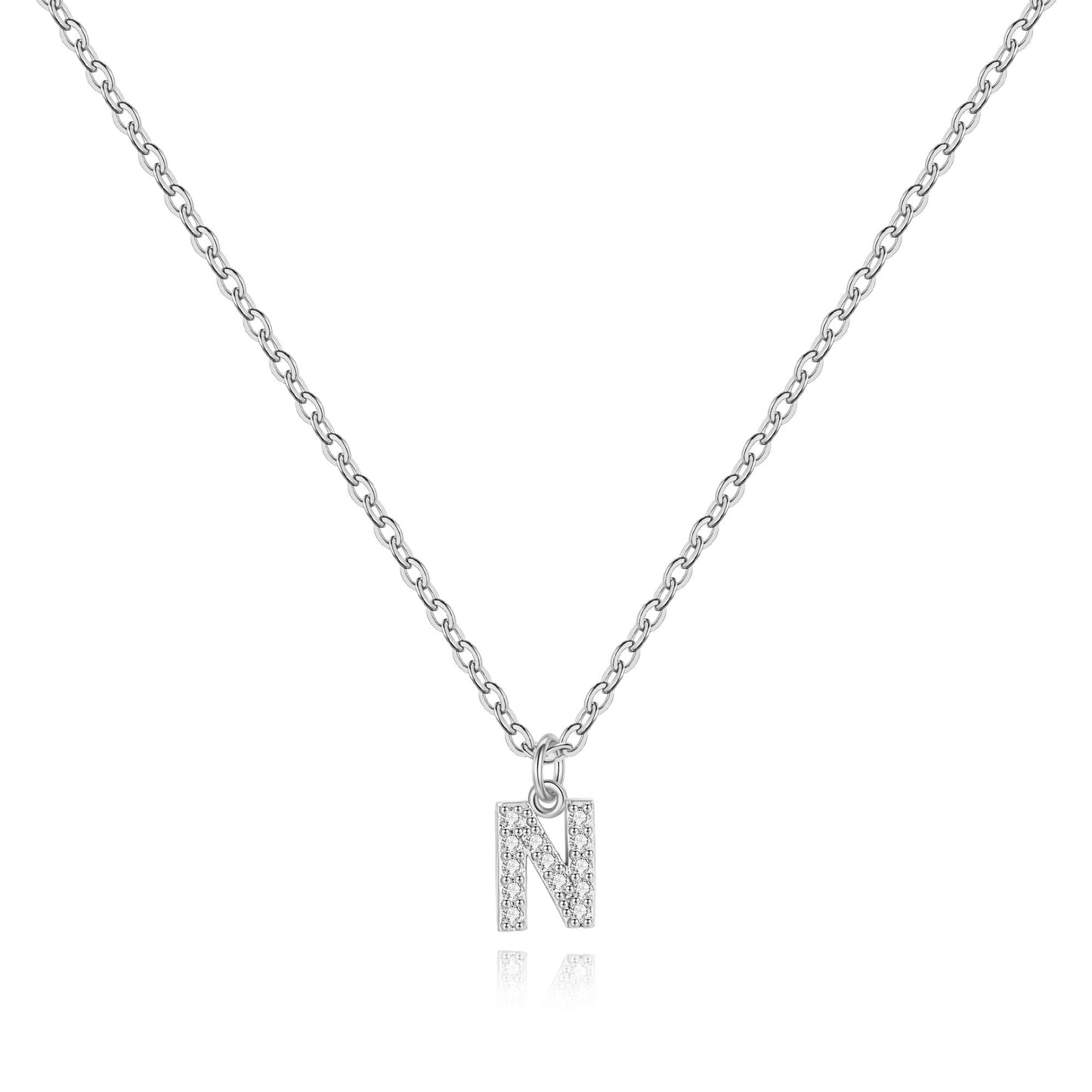 Pavé-Halskette mit Großbuchstaben