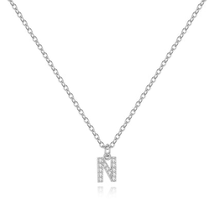 Pavé-Halskette mit Großbuchstaben
