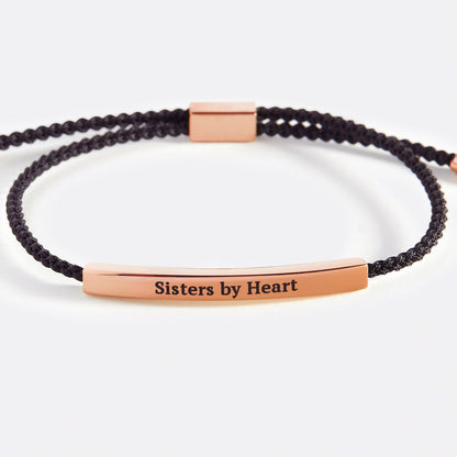 Bracelet Inspiré « Pas sœurs de sang, mais sœurs de cœur »