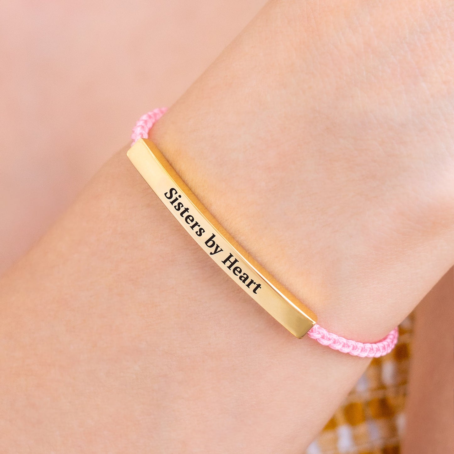 Bracelet Inspiré « Pas sœurs de sang, mais sœurs de cœur »